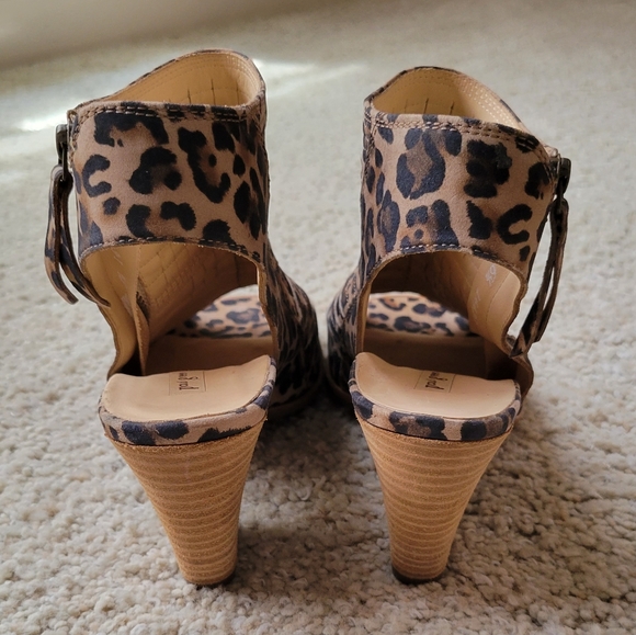 Paul Green Leopard Print Cayanne Peep Toe Bootie Size 6.5 - Picture 2 of 5